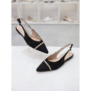 [코디엘루]헤이 체인장식 플랫 슬링백 샌들 1cm CDMD500350_GN