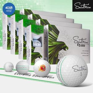 [4더즌 48알]세인트나인 ES GREEN 골프볼 우레탄소재 3피스 12알 화이트
