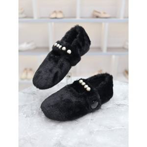 [블리아르]진주장식 겨울 퍼안감 털 플랫 1.5cm BLMD500179_GN