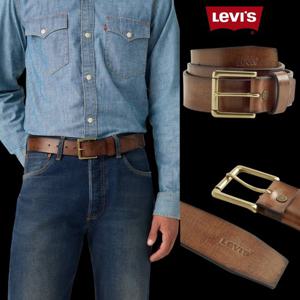 리바이스 004BU0000 남자 Elevated 헤리티지 풀 그레인 가죽 벨트