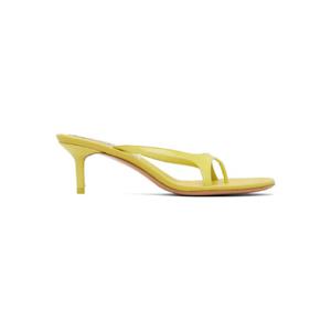 아크네 샌들 옐로우 비벌리 키튼 럭스 미드썸머 힐 샌들 252129F122001