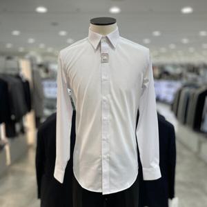 [지오지아]링클프리 사방스판 드레스 셔츠_ABE5WD1301_WT_DG