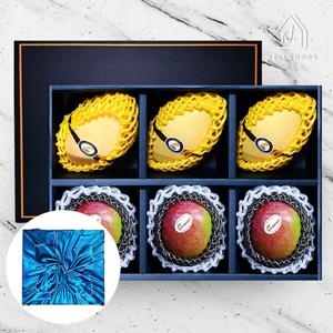 [웰굿]프리미엄 망고 선물세트 1호 2.2kg내외(골드3,애플3)