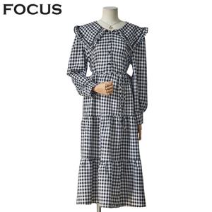 [포커스]고방체크티어드원피스 FBS4A7POP0083_BP