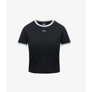 휠라 여성 골지 캡내장 크롭 반팔티 FS2ITH2252F BLK BRN CRM