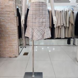 [JJ JIGOTT][JJ지고트] 슬릿 러플 트위드 스커트 GM3M0SKW6_DG