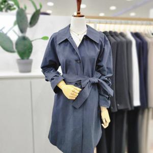 [비지트인뉴욕]면 무릎중간기장 봄,가을 트렌치 코트 VA3BB93_US