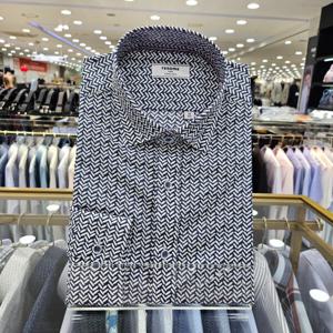 [레노마셔츠]긴소매 헤링본 핸드 페인팅 프린트 일반셔츠 RLSSG1