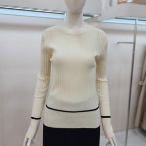 [JJ JIGOTT][JJ지고트] 라인 배색 라운드 골지 니트 GN3R1PO10_D