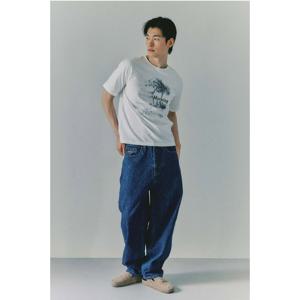 [플랙진]플랙 커브드 와이드 데님팬츠 P53 미드 블루(PJTF5STP535)