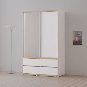 라자가구 비바 뉴빅 1200 슬라이딩 거울 서랍 옷장 행거형 LJY418