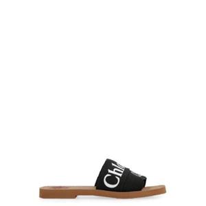 끌로에 우디 로고 밴드 플랫 슬라이드 1001503
