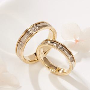 [비앤비골드] 14K 큐빅 마디컷 가드링 커플링 반지 세트 SCS41932