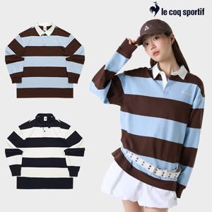 [르꼬끄공식] 유니 스트라이프 루즈핏 긴팔티 (QQ323JRL81)