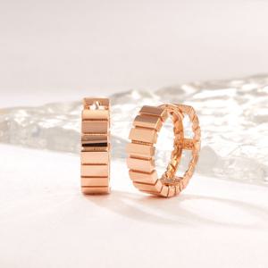 [비앤비골드] 14K 사각 프레임 원터치 링 귀걸이 L 한쌍 PNE41896