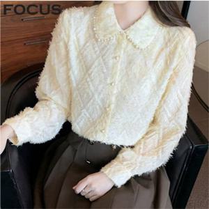 [포커스]포커스 진주카라깃털블라우스_VF3F3BL5341