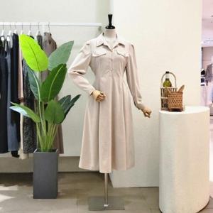 [포커스]  FF3I9OP5616_투포켓 카라넥 A라인 롱원피스