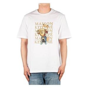 [메종키츠네](LM00123KJ0008 WHITE) 남성 폭스 챔피언 반팔 티셔