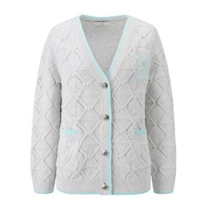 [듀엘]로고 자수 루즈핏 가디건 D251KSL007