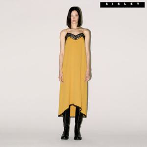 [시슬리]시슬리 레이스 패치 슬리브리스 원피스 2F_46CVLV02K_MS