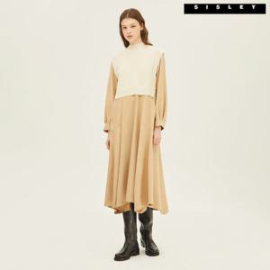 [시슬리]시슬리 스카치 니트 베스트 롱 원피스 SAOP40261_BG
