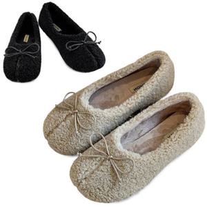 [카미엣뮤즈]부클 퍼 플랫_KM23w122