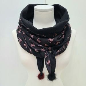 [애슬릿][애슬릿]로고 패턴 밍크 볼 엄마 할머니 롱 긴 목도리