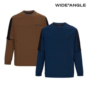 [와이드앵글] WMU25252 남성 CO 소매탈착 우븐 라운드 윈드셔츠