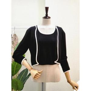 [포커스]  FF2H9ST5028_민소매 니트 와플 가디건 세트