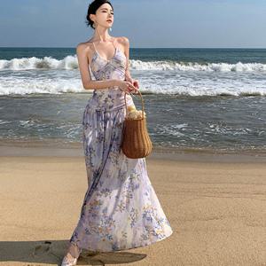 [바바라옷장]249242 - 쉬폰 셔링 롱원피스 휴양지룩 바캉스룩 맥