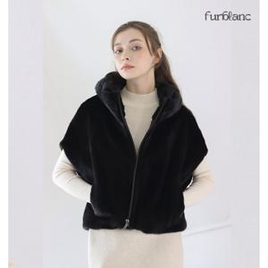 [퍼블랑]반후드 캡소매 가오리핏 밍크 조끼_FB3WVF104