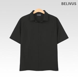 [빌리버스]남성 반팔티 오픈 카라티 무지 반소매 티셔츠 640VCM