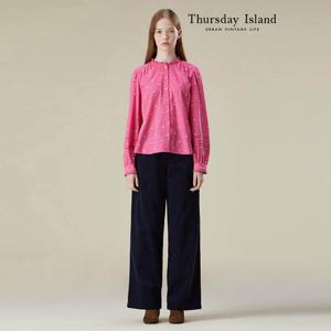 [Thursday Island] 컬러 자수 블라우스(T236MBL141W)