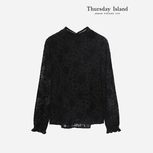 [Thursday Island] 벨벳 레이스 블라우스(T236MBL533W)