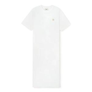 MLB긴팔티 PQJ 3FOPB0243-50IVS 여성 베이직 스몰로고 라운드 롱 원피스