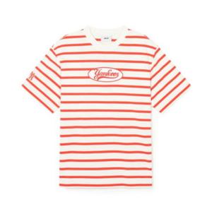 MLB반팔티 PQJ 3ATSV1943-50CRS 바시티 스트라이프 오버핏 반팔 티셔츠