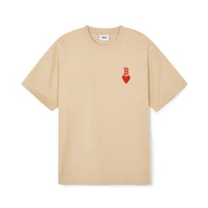 MLB반팔티 PQJ 3ATSH0143-43BGL 하트 스몰로고 오버핏 반팔 티셔츠