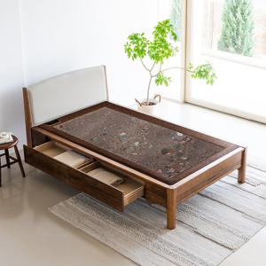 현대의료기 온다움 슈퍼싱글 돌침대 브라운팔보석+리프트테이블구성 GS