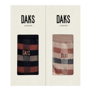 [닥스(양말)]DB25902숙녀 면중목 닥스사각체크 2족세트