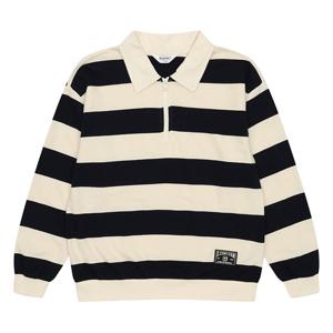 에꼴리에 남아 스트라이프 카라 반집업 티셔츠 23C5402_NY