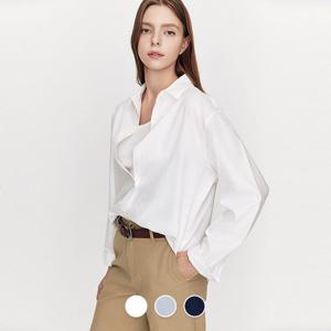 [지오다노/본사] 345903 여 옥스포드 루즈핏 긴팔 셔츠