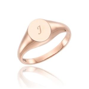 [로이드] 심플 볼륨 각인 오버 이니셜 14K 반지 LRS21104G