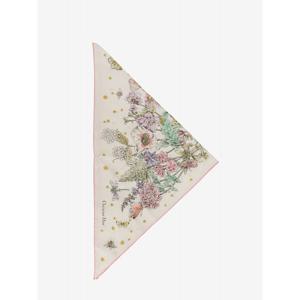 [DIOR] 라프리마 여성 스카프 플라워 Calendar 트라이앵글 실크 55FWC100I612 085 BLANC /12