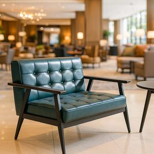 리버퍼니쳐 믹셀 2인쇼파 블랙프레임 거실 카페 휴게실 사무실