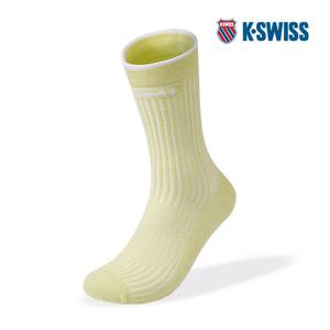 [케이스위스] (KS7_2KSSCSU502_LY_) 여성 클럽 플랫 하이크루삭스 2KSSCSU502_LY