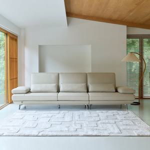 [가죽클리너 증정][다우닝] 플라나 베이직 3.5인 전체 천연가죽 소파