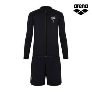 [아레나공식] 코코스 릴렉스핏 집업 래쉬가드 세트 A5BM1PC10BLK