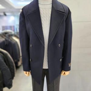 [바쏘]남성 더블 네이비 울 캐시미어 피코트 WSAFY4CD38A