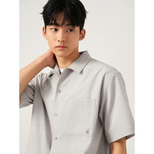 [25FW 신상] [빈폴멘] 에어도트 아우터형 반소매 셔츠 - 라이트 그레이 (BC5765C812)
