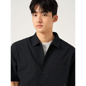 [25FW 신상] [빈폴멘] 에어도트 아우터형 반소매 셔츠 - 블랙 (BC5765C815)